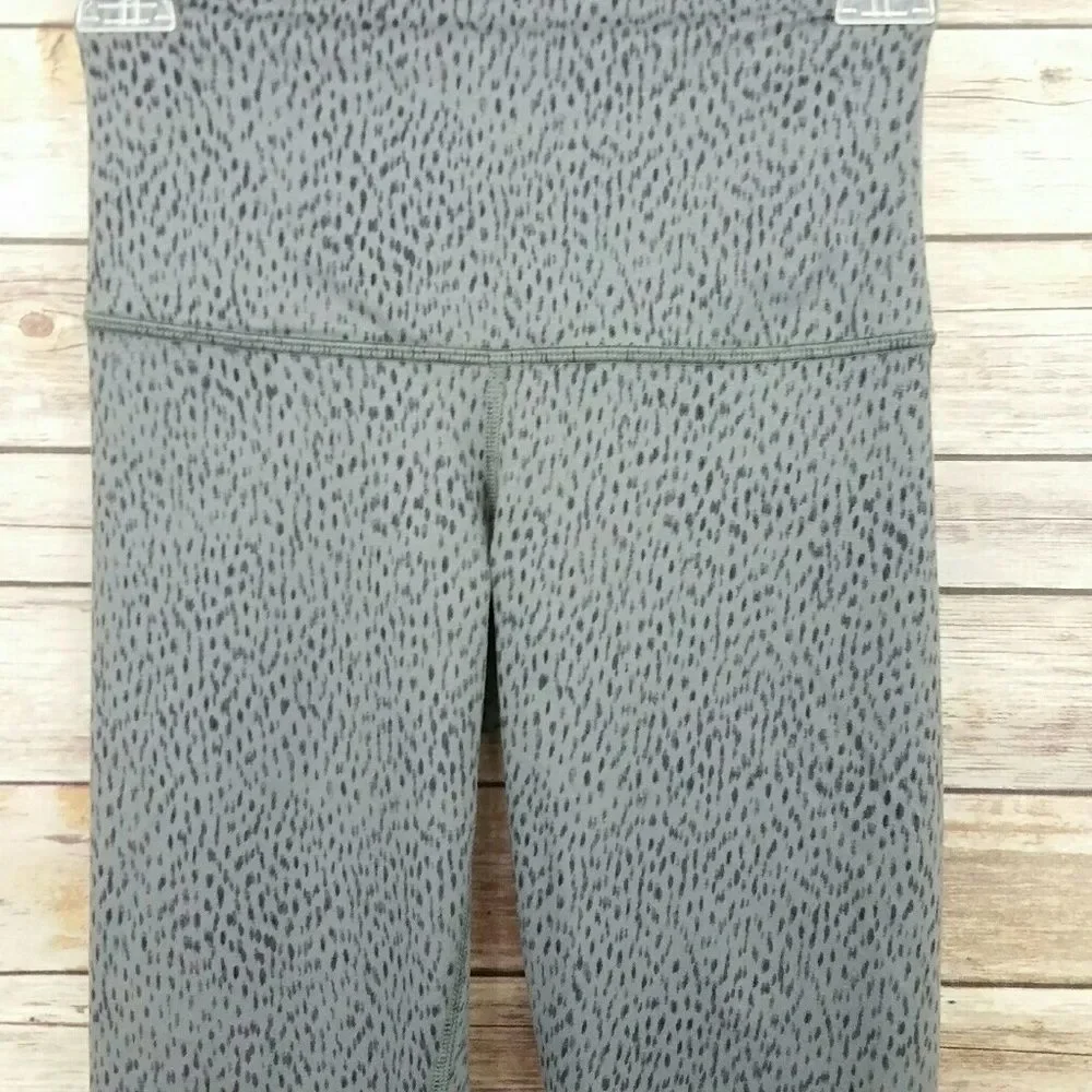 Lululemon Wunder Under Crop II Full-On Luon (Roll Down) Dottie Dash Slate Black - Picture 10 of 15